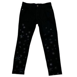 Stella McCartney Black w/ Black Star Denim Ankle Length Jeans Size 26